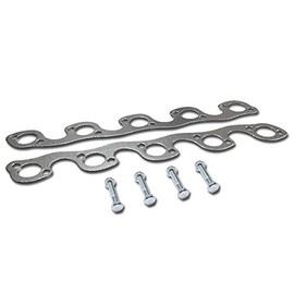 Aluminum Exhaust Manifold Header Gasket Set Compatible with 96-02 Dodge Ram Truck 2500/3500 8.0L V10