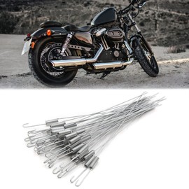 uxcell 43pcs Silver Tone 155mm Length Brake Throttle Return Spring for Motorcycle Car