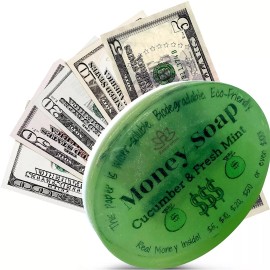 Relaxcation 1 Money Soap Bar with Real Cash Inside Up to $100 Bill Inside in Each Bar