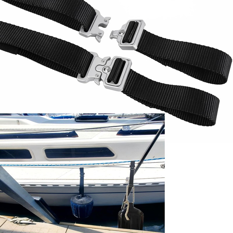 SUNOOM Boat Fenders Straps,Fenders Hanger Quick Adjuster Strap,Boat Rail Fenders