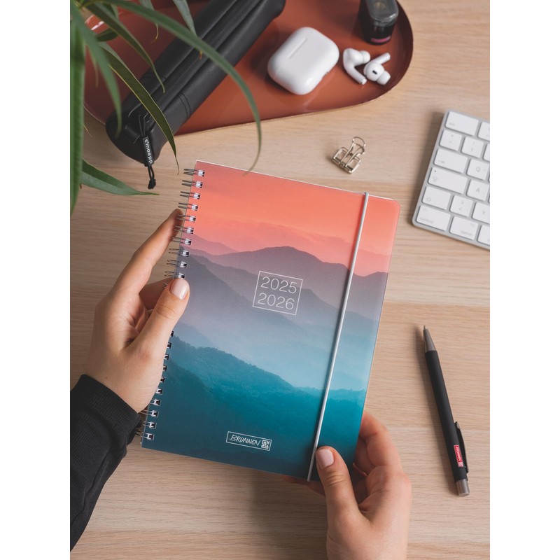 BRUNNEN "Misty Sunset" School Diary 2025/2026 A5 Plastic