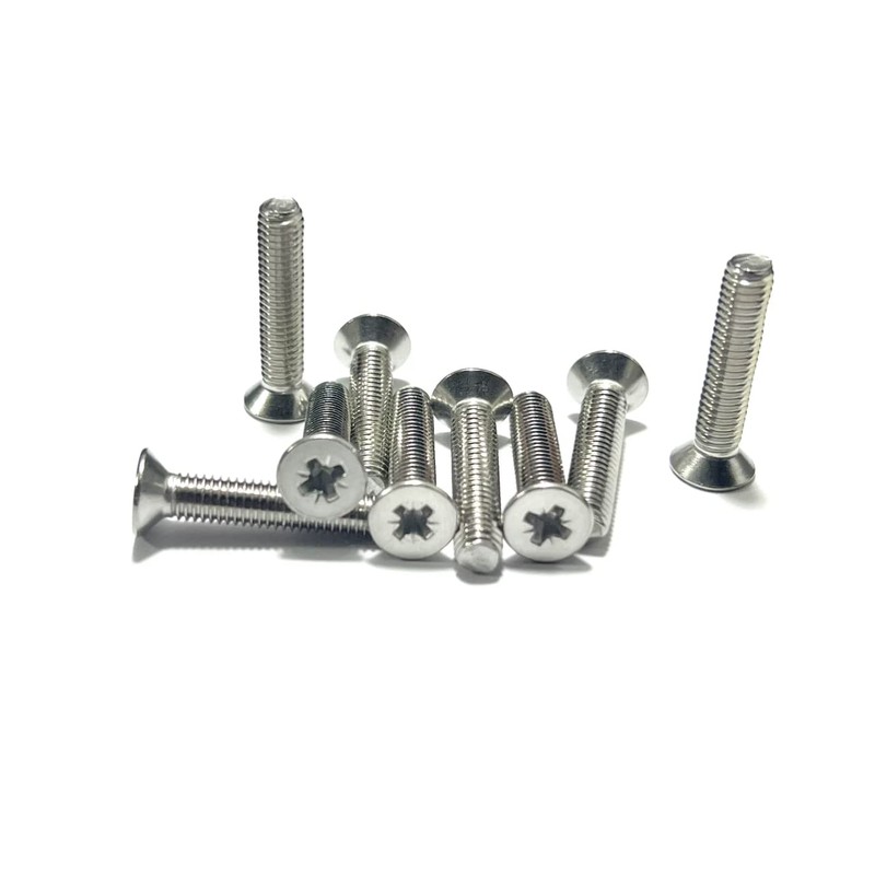 M4 (4mm x 20mm Inc Head) Pozi Countersunk Machine Screws