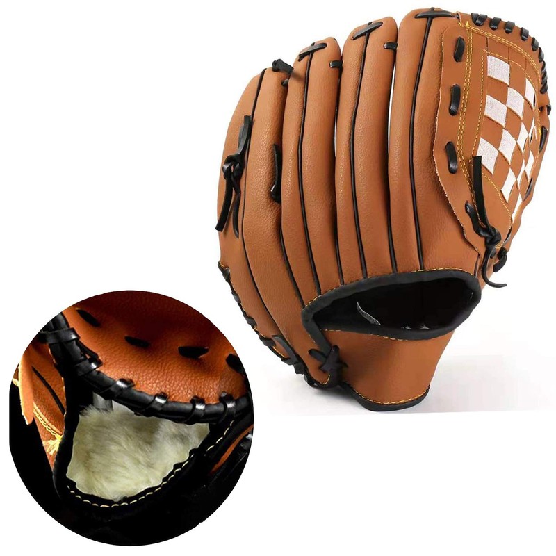 Baseball Gloves, Soft Catch, Practice, Beginner, Includes Shock Absorbing Pad,