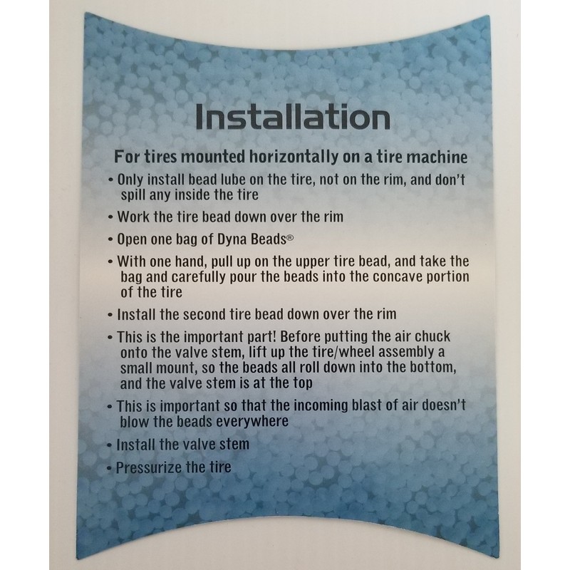 DYNA BEADS Bike Pack 1 Dynamic Tire Balancing Products