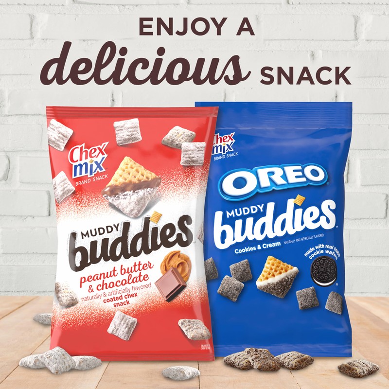 Chex Mix Muddy Buddies, OREO Cookies and Cream Snack Mix,