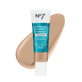 No7 Protect & Perfect Advanced All in One Foundation - Cool Ivory - Age Defying Foundation Makeup with SPF 50 - Makeup Base Cream Helps to Reduces Redness & Blurs Visible Pores (30ml)