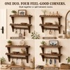 17-Inch Scalloped Rustic Wall Shelves Set of 2, Shelves for