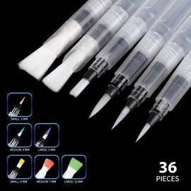 Sabary Watercolor Brush Pens, Watercolor Paint Pens, Water Color Water Base Markers, Water Brush Pens for Watercolor for All Water Soluble Pigment and Watercolor Media (12 Set, 72 Pieces)