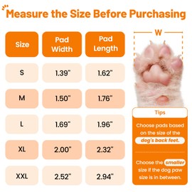 Paw Pads for Dogs Traction, Anti-Slip Toe Grips for Senior Dogs on Slippery Hardwood Floors, Stronger Self-Adhesive Paw Pad Protector for Older Pets (12 Sets - 48 Pads, Multicolor) S