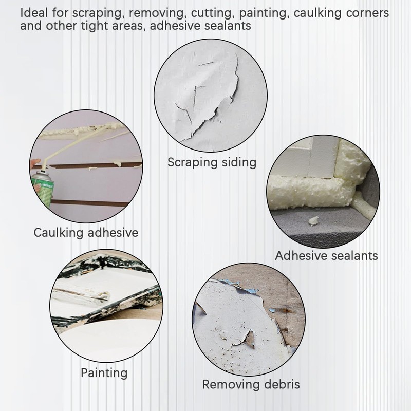 4PCS Oscillating Tool Scraper Blades to Remove for Caulk Adhesive