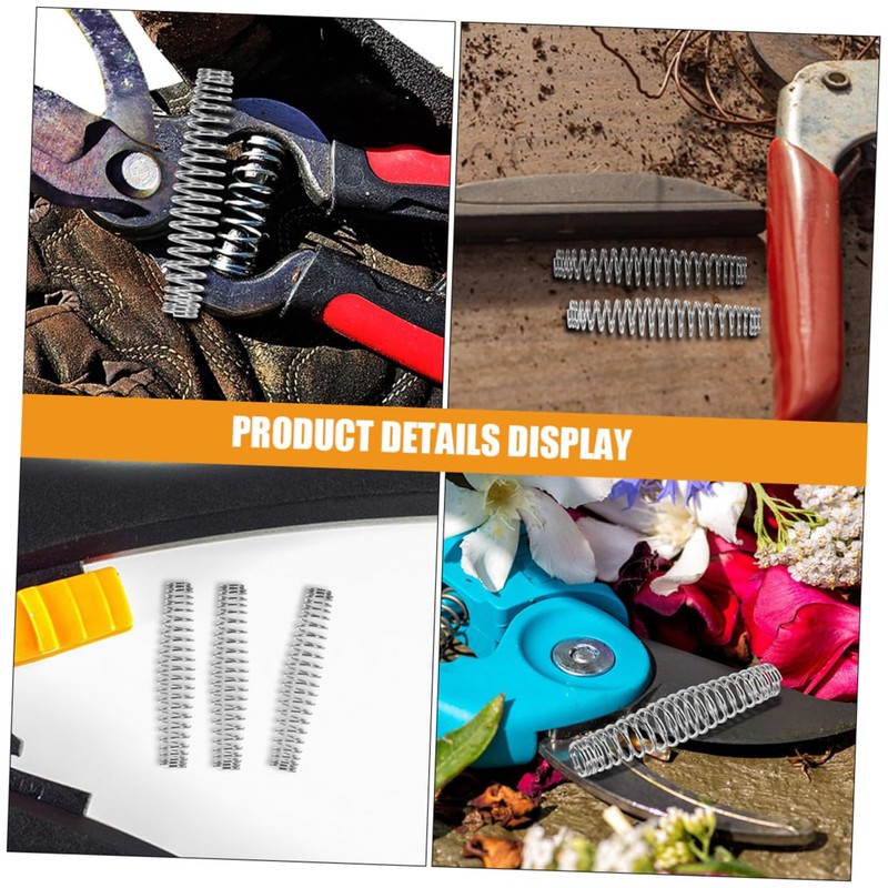 Totority 10pcs Bypass Pruner Spring Replacement for Garden Shears Tree