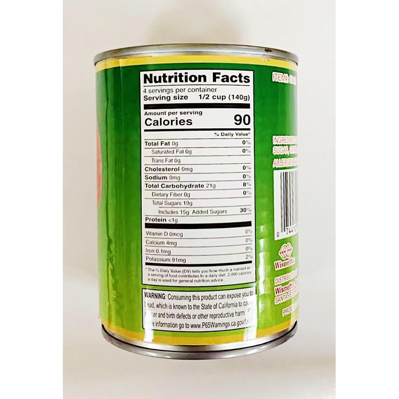 Whole Seedless Lychee In Syrup 1.25 lb (565g), 4 Cans