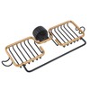 Faucet Storage Shelf Aluminum Plastic Two Containers with Towel Rod
