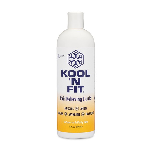 Kool N Fit Pain Relief Product (16oz) - Foot, Lower Back Pain Relief, Knee Pain Relief & More, Quickly Absorbed, Non-Greasy, Non-Staining, All Natural
