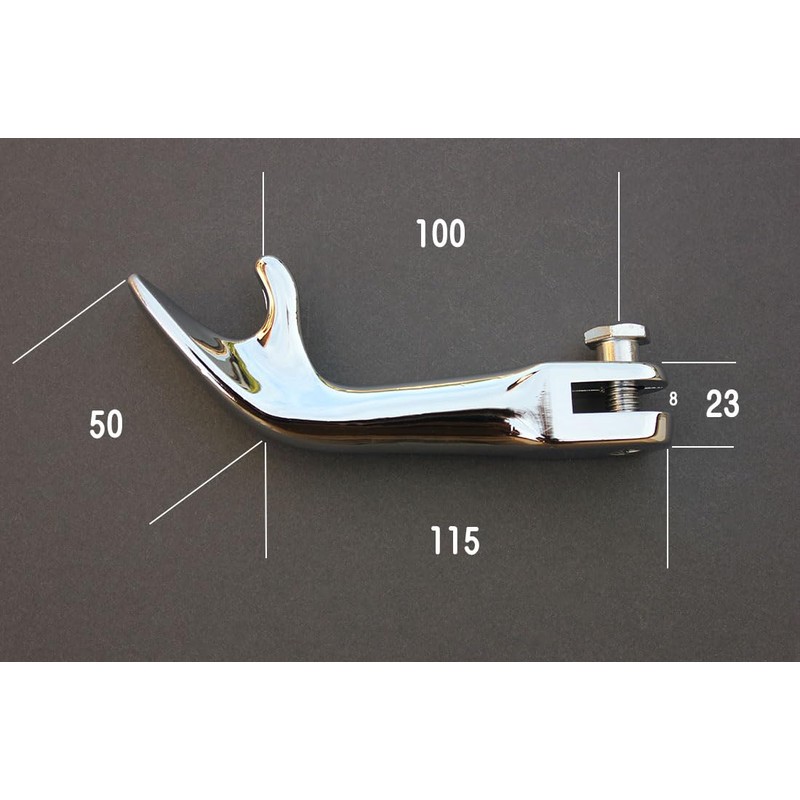 Dolphin Stand, Outside, 3.9 inches (100 mm), Aluminum Alloy, Side