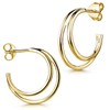 MATERIA by Matthias Wagner Double Hoop Earrings Silver 925 Women's