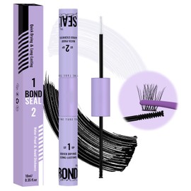 Lash Bond and Seal for Extensions Cluster Adhesive Long-Lasting Single Lash Glue（Black,10ML）