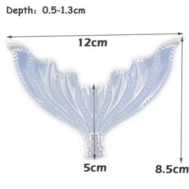 3 Style Crystal Fish Tail Epoxy Mold 12x8.5cm Mermaid Tail Small 8x3cm Large 10x4cm Resin Casting DIY Silicone Mermaid Mold Kit