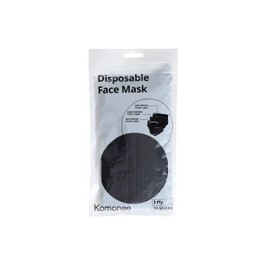 Komonee Face Mask 3 Ply Disposable Black Dustproof Mouth Cover Covering For Men Women Outdoors Indoors Cycling Ski Protection (Pack of 10)