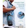 Coolflask Insulated Water Bottle with Strap, 32 oz Metal Water