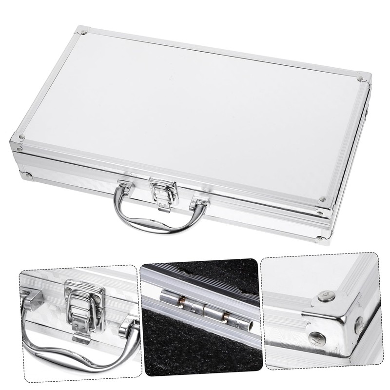 SUPVOX Aluminum Alloy Tool Box Portable Hard Shell Briefcase with