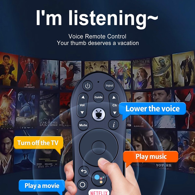 WDZP New R37023B Voice Remote Control Replacement for TiVo Stream