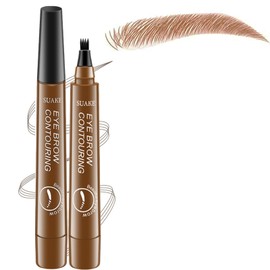 Eyebrow Pencil Eyebrow Pen, Tattoo Waterproof Microblading Brow Pencil Smudge-Proof Long Lasting Brow Pen with 4-Fork-Shaped Tip Natural Eye Brow Makeup for Women (Light Brown)