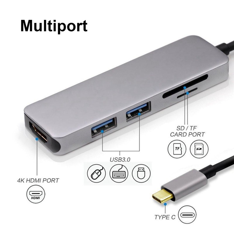 5 in 1 USB C Hub 5Gbps Transfer Ultra HD