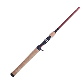 Berkley 7’ Cherrywood HD Casting Rod, One Piece Spinning Rod, 10-20lb Line Rating, Medium Heavy Rod Power, Fast Action, 1/4-1 oz. Lure Rating, Red