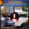 Nilight 2PCS 6Inch Oval LED Trailer Tail Lights Red White