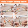 2PCS Folding Scissors, Portable Travel Scissor, Gift for Men Glasses