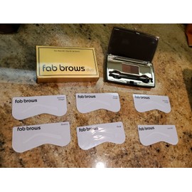 Fab Brows Duo Semi-Permanent Eyebrow Stencil Kit Slate/Black