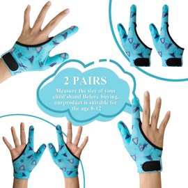 4pcs Thumb Sucking Guard Gloves Kids Anti Thumb Sucking Glove Chewy Compression Thumb Sucking Stop Nail Biting Finger Biting Glove for Kids Thumb Guard for Ages 5-12