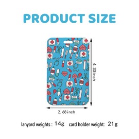 JEYORZY ID Badge Holder with Neck Strap, ID Badge Holder, Breakaway Lanyard for, Removable Name Tag Clips, Neck Lanyard Strap, Ideal for Medical Nurses, Office, School (Blue)