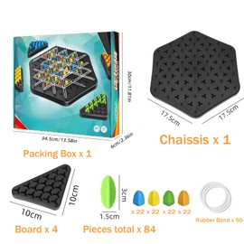 Triggle Game, Triggle Triangle Chess Set, Triggle Game, Board Games Triangle, Chain Triangle Game, Triggle Borad Game Triggle Game for 2-4 Players