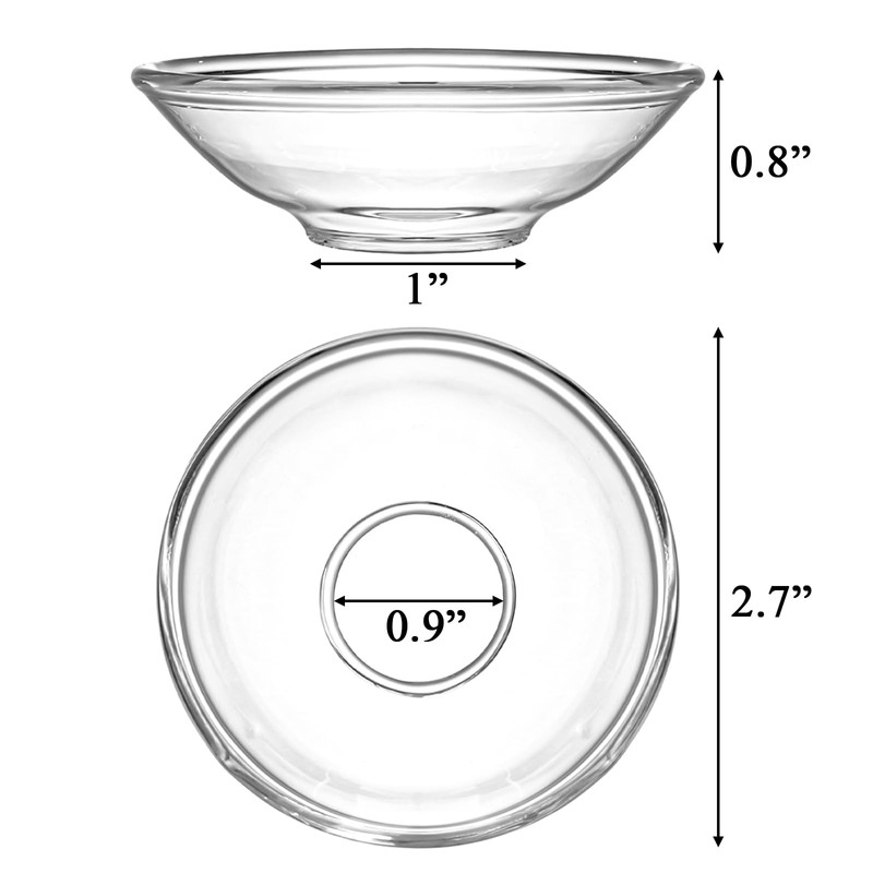 Elsjoy 12 Pack Glass Candle Bobeches, Candle Drip Protectors for