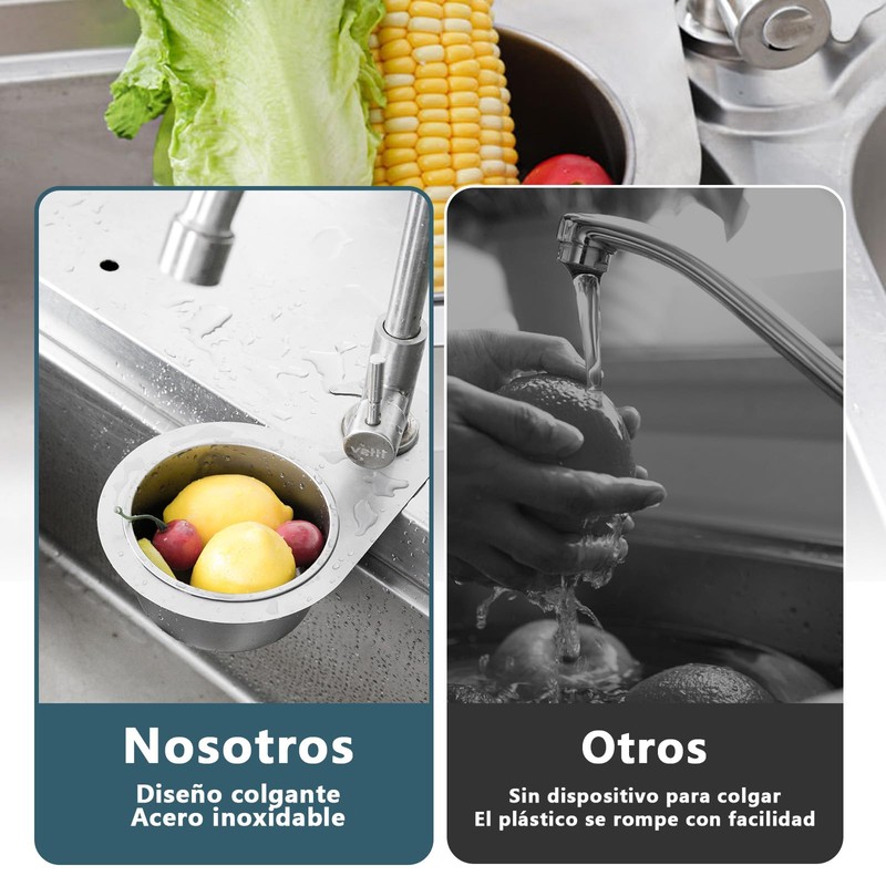 RUIAO Colador de Cocina de Acero Inoxidable, Cisne, Plateado