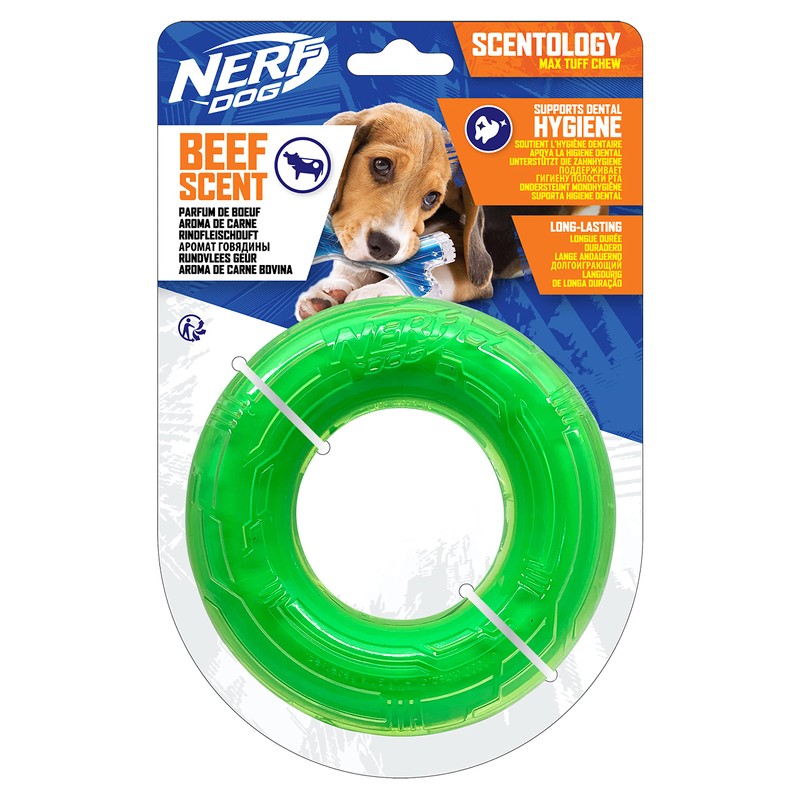 Nerf Dog Scentology Dog Toy Beef Odour Solid Core Ring