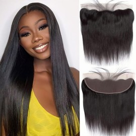 Brazilian Hair Extensions 13x4 Lace Front Unprocessed Human Hair Extensions Brazilian Hair Straight 100% Human Hair Straight Strands (50cm)