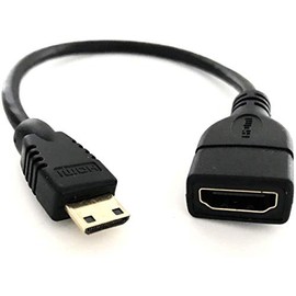 Access AV09A HDMI Adapter Cable, Mini HMDI Male to HDMI Female Adapter, 7.9 inches (20 cm)
