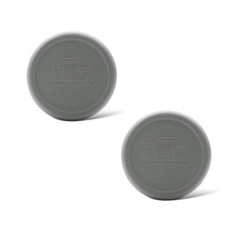 Jartastix 100mm Silicone Lids for WECK Jars - Weck Jar Silicone Lids for Storage - Fits WECK 738, 739, 740, 741, 742, 743, 744, 745, 776, 748, 974 (Grey, 2 Pack)