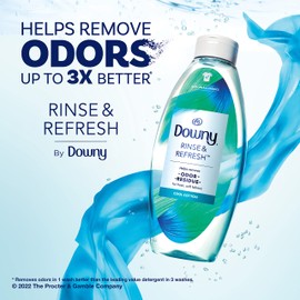 Downy Liquid Rinse & Refresh Fabric Rinse, Cool Cotton Scent, 25.5 Ounce, Clear