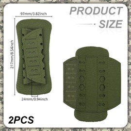 AHANDMAKER 2 Pack Detachable Shoulder Strap Pad Soft Shoulder Strap Pad with Ultra thick Cushion Plate Carrier Shoulder Pads for Bag, Luggage Bag, Waist Belts, Olive Green