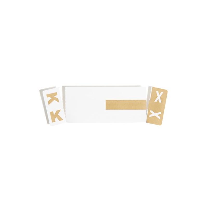 Smead AlphaZ NCC Color-Coded Label, K&X, Label Sheet, Light Brown,
