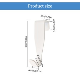 Over Door Hanger 8pcs Over Door Hooks White, Clothes Hangers Space Savers Over Door, Over Door Hooks No Fixing, Metal Over Door Hanger, Door Hanger Without Nails, For Bathroom, Bedroom, Wardrobe Doors