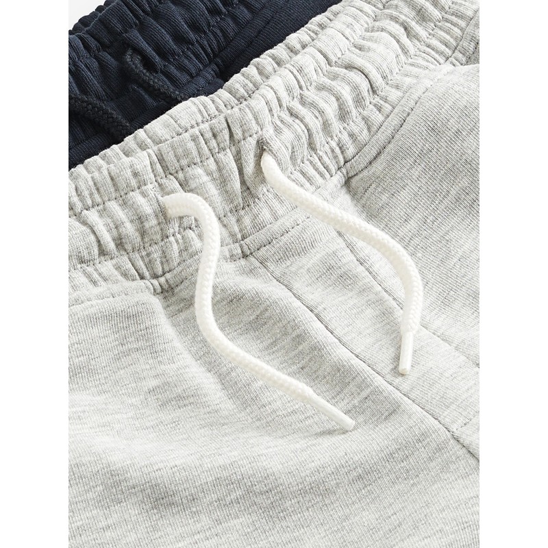 NEXT Basic Jersey Shorts Pack of 2, Navy/Charcoal, 7 years