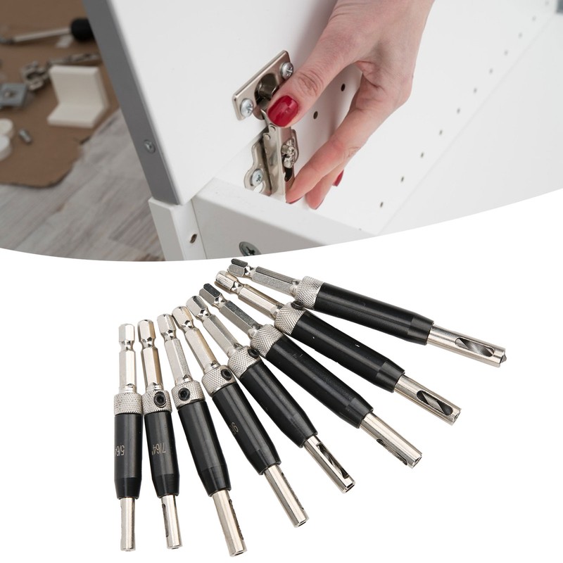 Hinge Drill Bit Set Hinge Window Door Cabinet Drilling Hole
