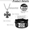 OIDEA Men's Necklace Bracelet Set, Stainless Steel Chain with Celtic