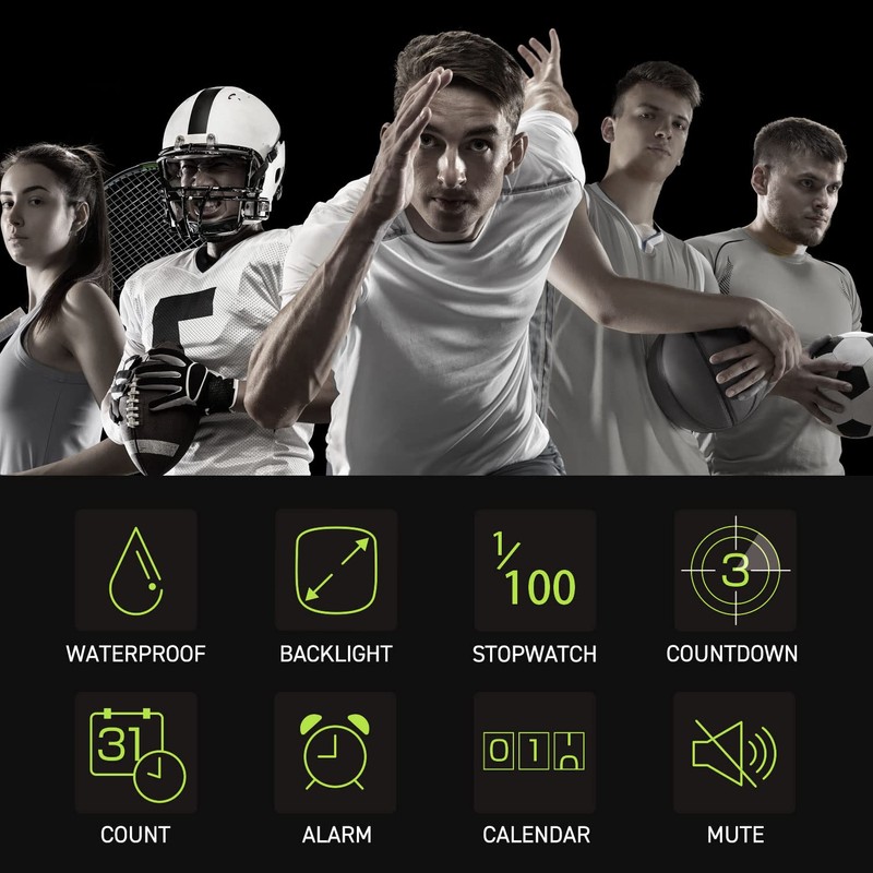 Doritec SW-122BK Stopwatch, Spear W, Black