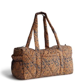 Vera Bradley Women's Featherweight Original Duffel Travel Bag, Lotus Montage Roasted Pecan, One Size